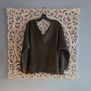 Zenana chunky sweater olive green size 1X